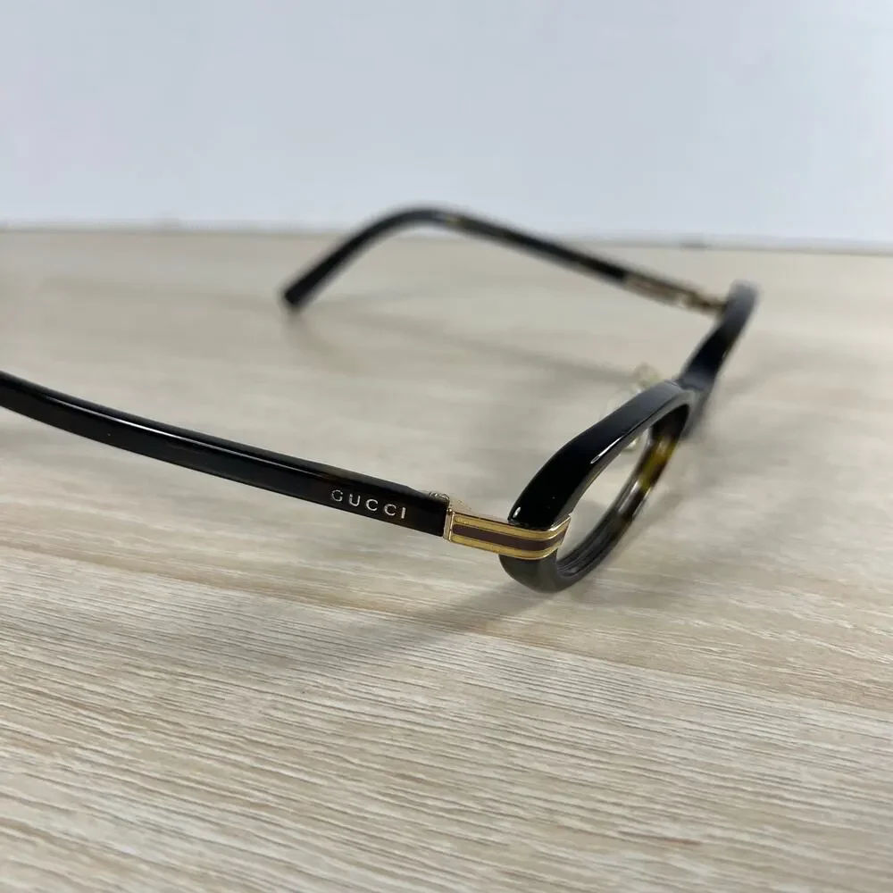 Gucci GG2929 EJZ Eyeglasses Oval Dark Brown Frames Only 52-15-130 Italy